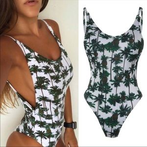 • SALE • Pineapple Print One Piece Swimsuit